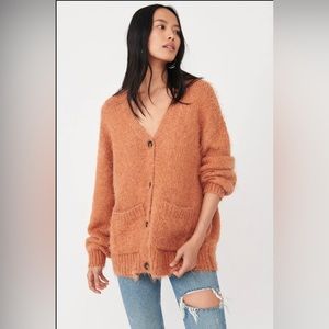 Free People Rust Nevermind Cardigan